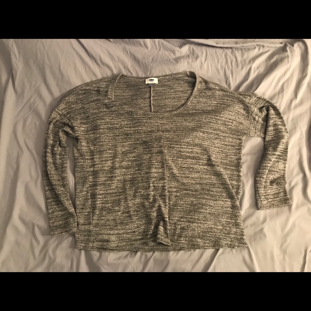 Gray Scoopneck Pullover